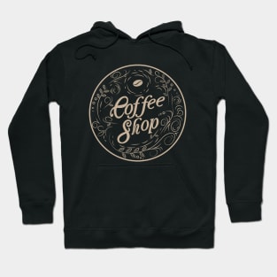 Coffee SHOP flower and coffee beans Hoodie